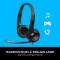 Casque micro USB Logitech USB Headset H390 avec microphone anti-parasite pour PC et MAC Casque micro USB Logitech USB Headset H390 avec microphone anti-parasite pour PC et MAC
