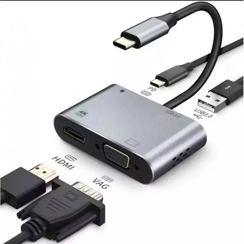 ADAPTATEUR USB-C VERS HDMI-VGA