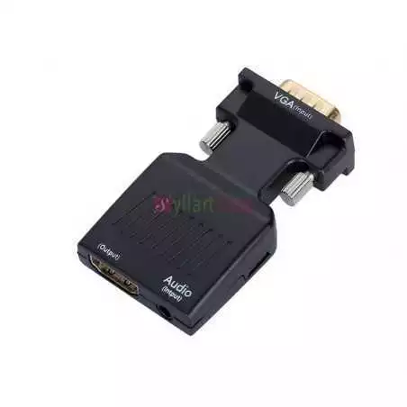 Convertisseur VGA vers HDMI, avec câbles adaptateur Audio 720/1080P, pour moniteur HDTV, projecteur, PC portable, TV-Box