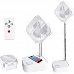 Ventilateur Pliant MSDONG, Silencieux, Rechargeable Par USB, Batterie Intégrée De 7200MAh, Charge Sans Fil