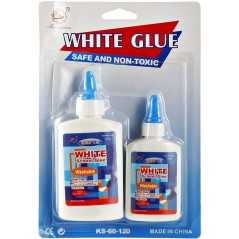 Pack 2 Colle scolaire liquide HuaDa, transparente, lavable