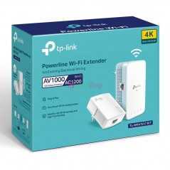 Pack de 2 adaptateurs CPL TP-LINK TL-WPA7517 KIT 1000 Mbps + Wi-Fi AC750 avec 1 port Gigabit Ethernet