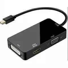 Adaptateur Mini-DisplayPort 1.1 vers VGA/HDMI-A/DVI 0,24 m Noir