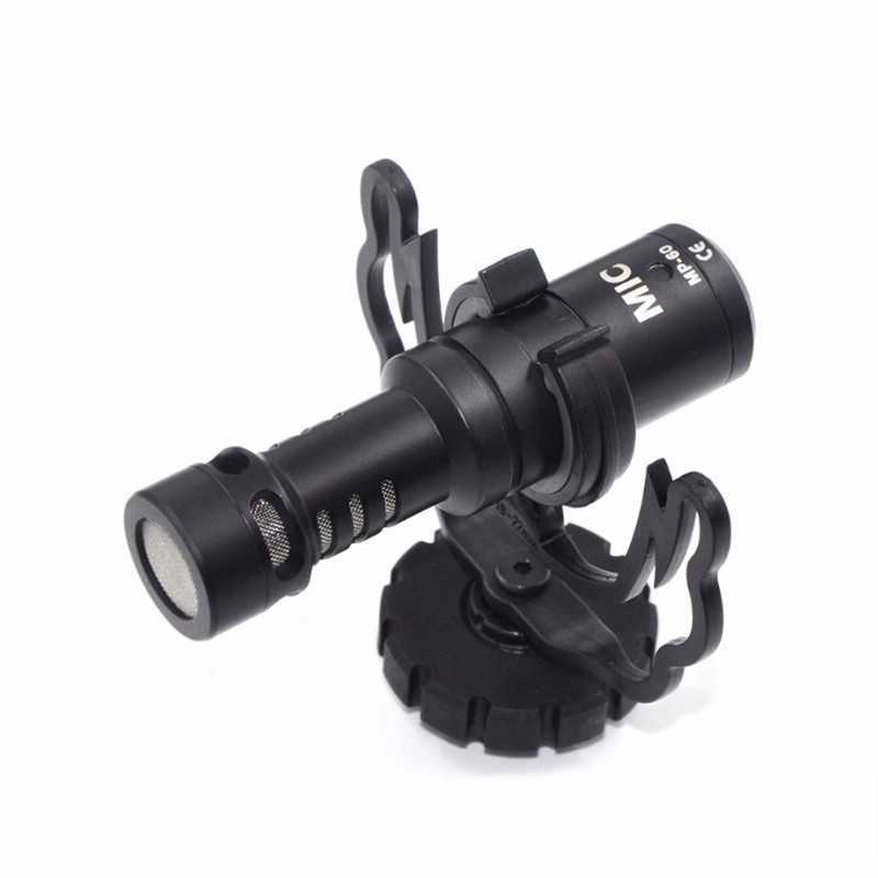 Microphone Compact sur caméra Mp-60, avec monture de choc ryote Lyre pour Canon Nikon Lumix Sony DJI Osmo DSLR