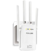 Mini Routeur Répéteur WiFi PIX-LINK | 4 Antennes Haut Gain | Plug & Play