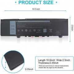 Batterie ordinateur Dell F62G0 38Wh Pour Dell Inspiron 13 5370 7370 7373 7380 7386