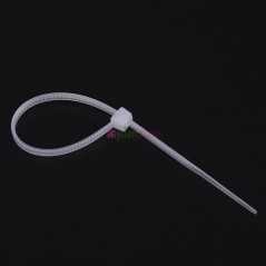 Lot de 100 attaches de câble en nylon avec fermeture éclair 4x100mm en plastique blanc
