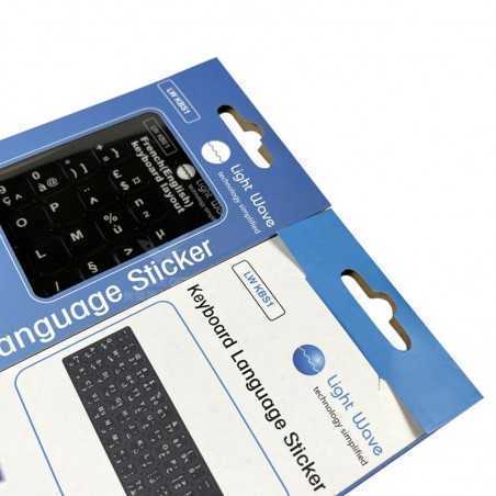 Autocollant Clavier en français, Sticker AZERTY Noir