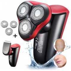 Rasoir électrique WMARK C09-HC009 barbe Tondeuses à cheveux USB rechargeable 3 lames de rasoirs lavable