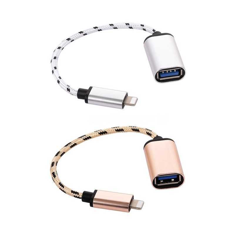 Câble OTG Lightning vers USB 3.0 | Cordon de Transfert de Données Haute Vitesse pour iPhone/iPad