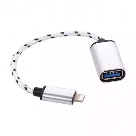 Câble Lightning OTG Lightning Male vers USB 3.0 Cordon de transfert de données pour iPhone