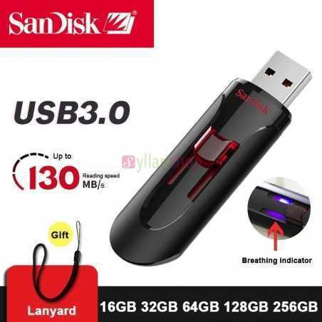 Clé USB SanDisk Cruzer Glide CZ600 support à mémoire de 16GB 32GB 64GB 64GB 3.0 G lecteur Flash