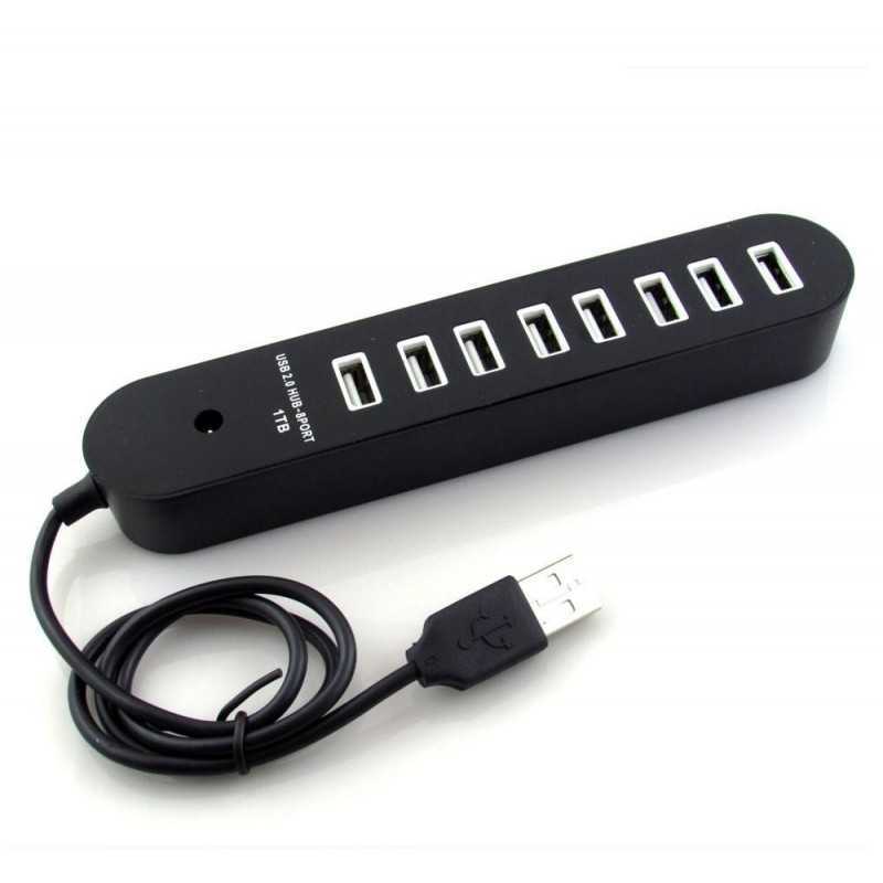 Hub USB 2.0 haute vitesse à 8 ports - Blanc (câble de 53 cm) Hub USB 2.0 haute vitesse à 8 ports - Blanc (câble de 53 cm)