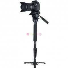 YUNTENG VCT-588 Pro | Monopode Vidéo avec Base Trépied et Tête Fluide