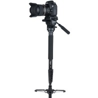 Trépied YUNTENG VCT-588 Pro caméra fluide glisser trépied monopode pour Canon Nikon Pentax DSLR