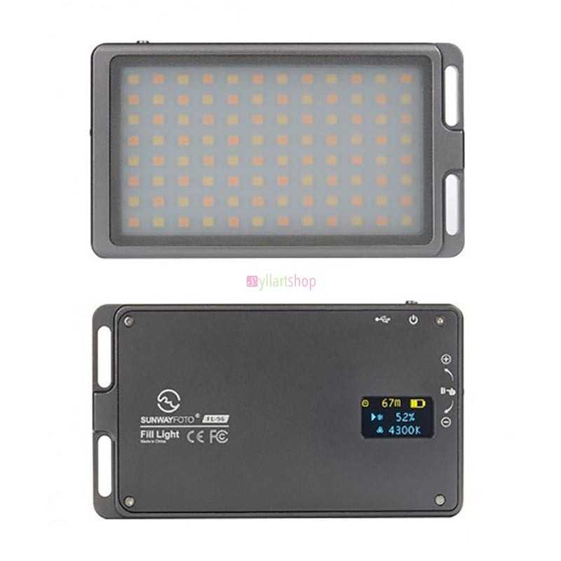 Sunwayfoto FL-96 | Lampe LED Compacte Bicolore 3000K-5500K avec Batterie 2800 mAh