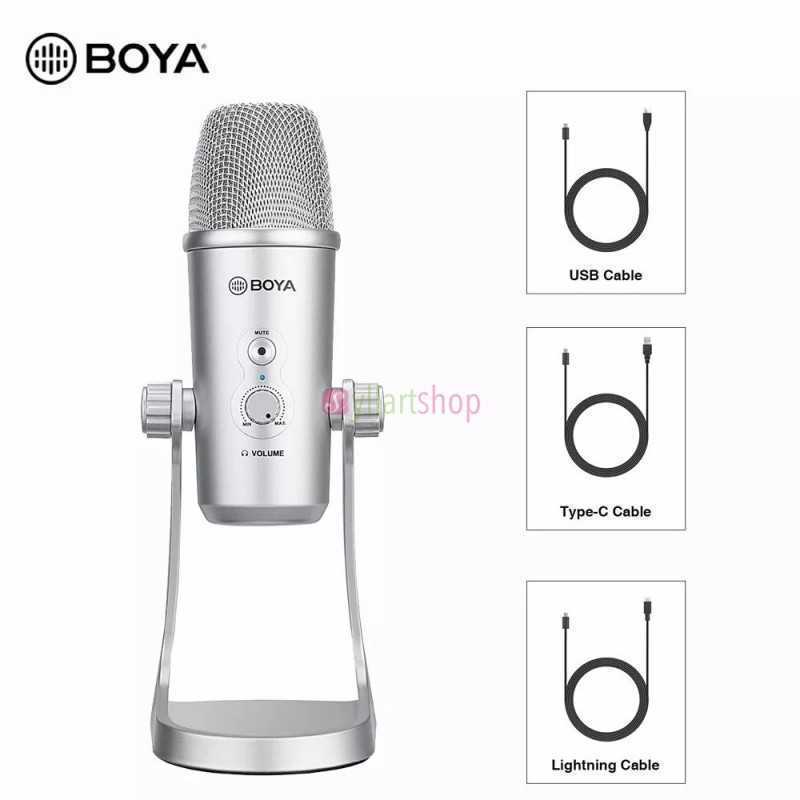 Microphone USB BOYA BY-PM700SP pour iOS Android Windows Mac Ordinateur pour enregistrement diffusion podcasting