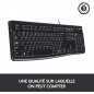 Clavier filaire Logitech K120 original résistant aux éclaboussures - AZERTY, Français Clavier filaire Logitech K120 original résistant aux éclaboussures - AZERTY, Français