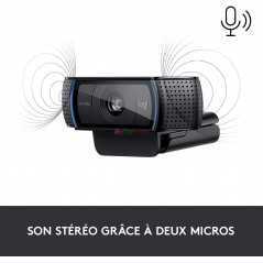 Webcam Full HD 1080p Logitech HD Pro Webcam C920  avec deux microphones intégrés