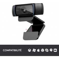 Webcam Full HD 1080p Logitech HD Pro Webcam C920 avec deux microphones intégrés