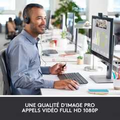 Webcam Full HD 1080p Logitech HD Pro Webcam C920  avec deux microphones intégrés