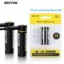 Piles AA Rechargeables BESTON | 1.5V, Recharge Micro USB