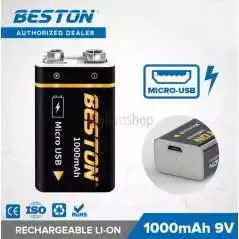 Batterie rechargeable Micro usb Beston 9v 1000mah