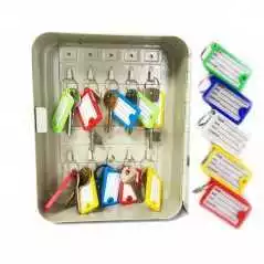 Paquets de 29 Portes clés étiquette en plastique avec serrure de bureau Bagages assortis