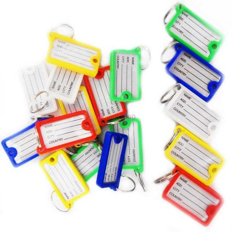 Paquets de 29 Portes clés étiquette en plastique avec serrure de bureau Bagages assortis