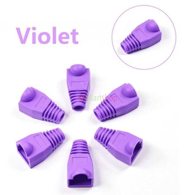 Paquets de 100 Manchon RJ45 (Violet et vert) Paquets de 100 Manchon RJ45 (Violet et vert)