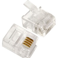 Lot de 100 Connecteurs RJ11 Mâles Kuwes | Haute Qualité pour Câble Téléphonie & ADSL