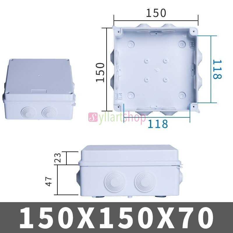 Boîtier d'interrupteur IP67/IP65 ABS 150x150x70 Boîtier d'interrupteur IP67/IP65 ABS 150x150x70