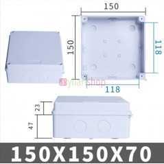 Boîtier d'interrupteur IP67/IP65 ABS 150x150x70