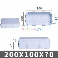 Boîtier d'interrupteur IP67/IP65 ABS 150x150x70