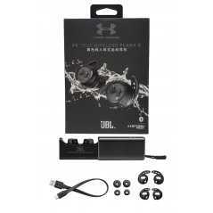 Ecouteur intra-auriculaire sans fil Bluetooth JBL, oreillettes étanches, stéréo, avec boîte de chargement et micro, pour Sport