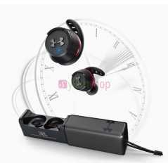 Ecouteur intra-auriculaire sans fil Bluetooth JBL, oreillettes étanches, stéréo, avec boîte de chargement et micro, pour Sport