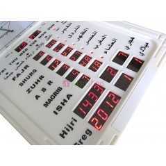 Horloge Murale Priére Rappel Fajr Alarme avec Qibla Direction Hijri Calendriers Grégoriens
