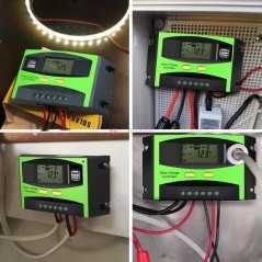 Contrôleur de Charge Solaire PWM 50A 12V/24V Intelligent | Double USB & Écran LCD
