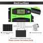 Contrôleur de Charge Solaire 12V24V 50A PWM Panneau Solaire Régulateur Intelligent avec Double Port USB Affichage LCD, 50A Contrôleur de Charge Solaire 12V24V 50A PWM Panneau Solaire Régulateur Intelligent avec Double Port USB Affichage LCD, 50A