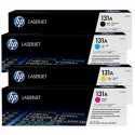 Cartouche toner HP 131A Noir, Jaune, Bleu, Rouge