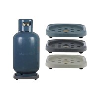 Support bouteille de gaz, pot de fleurs mobile poulie de cylindre en acier