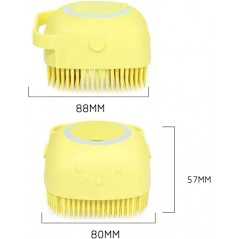Brosse de bain douce en silicone avec distributeur de shampoing réutilisable Gommage doux Massage Exfoliation de la peau Corps