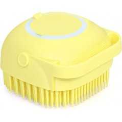Brosse de bain douce en silicone avec distributeur de shampoing réutilisable Gommage doux Massage Exfoliation de la peau Corps