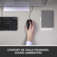 Ensemble souris + clavier Logitech filaire MK120 (QWERTY Anglais)