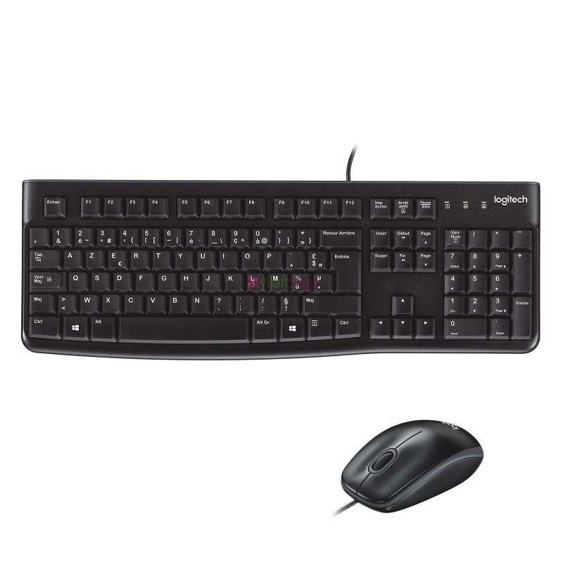Logitech MK120 | Ensemble Clavier et Souris Filaire | QWERTY
