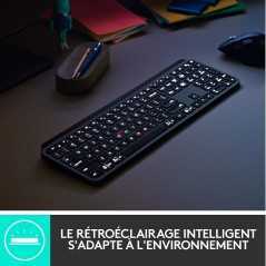 Logitech MX Keys QWERTY | Clavier Sans Fil Premium à Rétroéclairage Intelligent