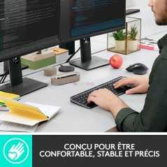 Clavier sans fil Bluetooth Logitech MX Keys - rétro-éclairage compatible Windows et macOS - QWERTY Anglais
