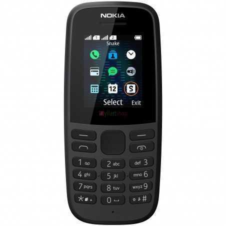 Téléphone Nokia 105 Dual SIM Bleu 2G Dual SIM - RAM 4 Mo - Ecran 1.77" 128x160 pixels - 4 Mo - 800mAh