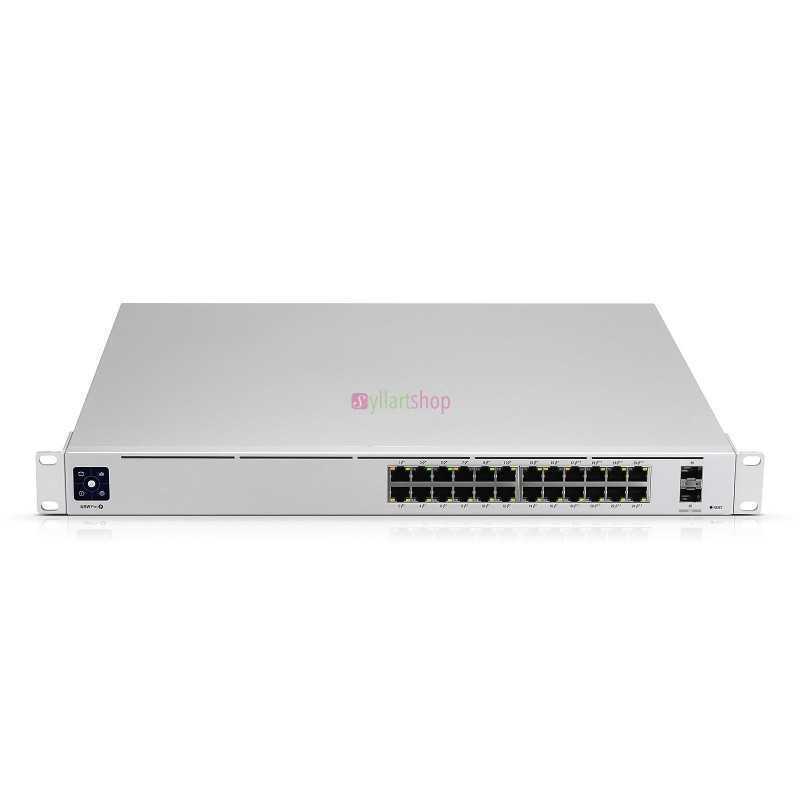 Switch Ubiquiti UniFi USW-24-POE 24 ports 10/100/1000 Mbps (16 PoE+) + 2 ports SFP dédiés Switch Ubiquiti UniFi USW-24-POE 24 ports 10/100/1000 Mbps (16 PoE+) + 2 ports SFP dédiés