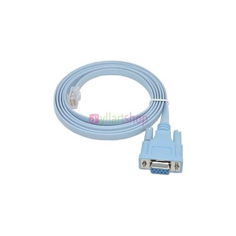 Câble Console Réseau RJ45 vers RS232 COM Port série DB9 femelle Câble Console Réseau RJ45 vers RS232 COM Port série DB9 femelle